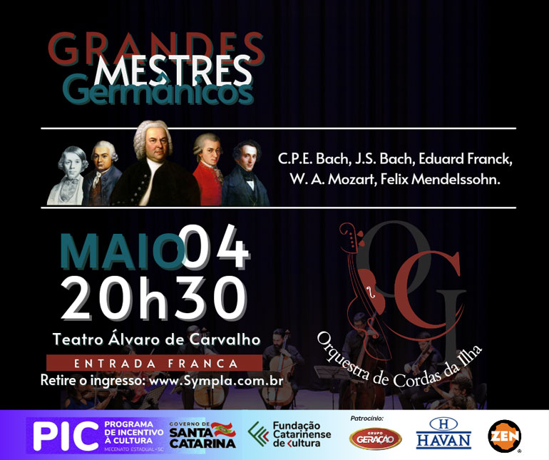 Orquestra de Cordas faz espetáculo gratuito com os Grandes Mestres Germânicos
