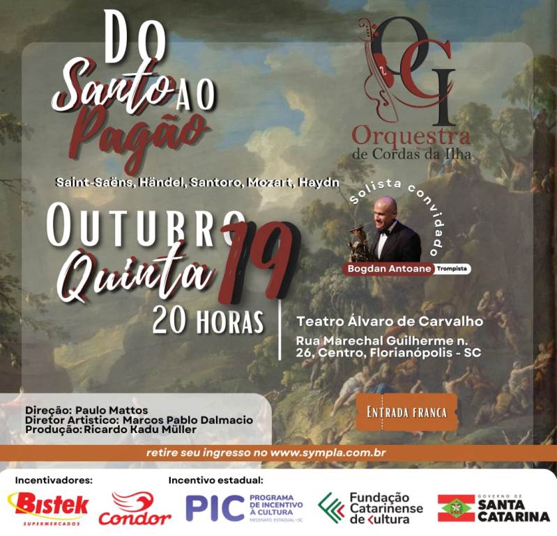 Orquestra de Cordas da Ilha abre temporada com show gratuito dia 19 em Florianópolis