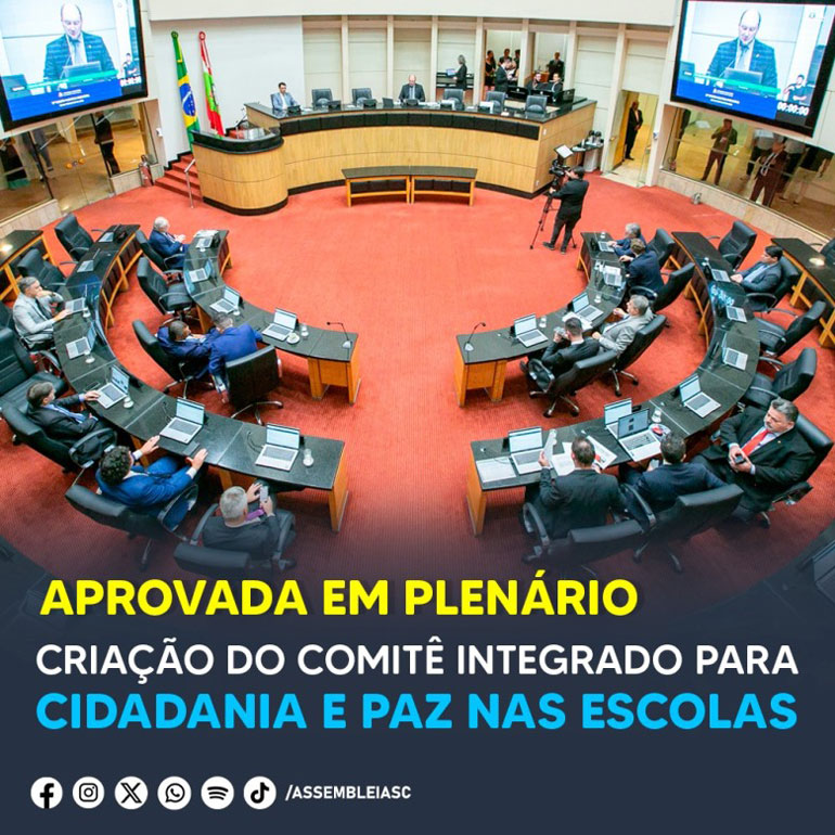 Alesc aprova projeto que torna permanente o Integra, comitê voltado à segurança nas escolas. Sindicato das Escolas Particulares de Santa Catarina integra grupo selecionado.